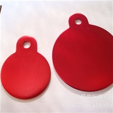 正点的红色圆形吊牌【狗牌】氧化阳极狗牌高光狗牌
