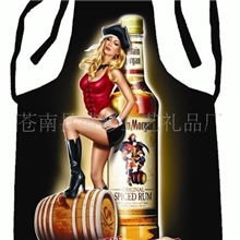 厂家供应啤酒促销广告围裙挂脖式时尚围裙