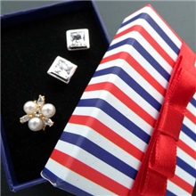 纸盒批发高档礼品盒首饰盒定做包装盒清新海军风格条纹饰品盒