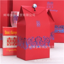 创意婚礼欧式结婚喜糖袋婚庆用品批发烫金青花瓷喜糖盒大号