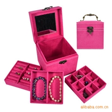 全年抄底价白牡丹/工厂直销首饰盒/小额批发/绒布盒/首饰盒/饰品