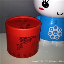 【厂家直销】结婚婚礼喜糖盒烫金浮雕圆筒糖盒小号茶花