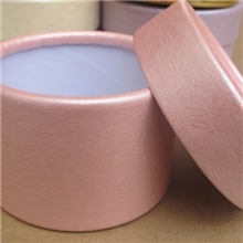 【厂家直销】婚庆用品喜糖盒圆筒糖盒小号小玫瑰红色