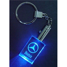 水晶LED发光钥匙扣3D内雕水晶钥匙扣【免费激光雕刻图案模型】