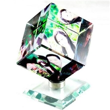 影楼畅销水晶旋转水晶魔方水晶方体半成品水晶影像白胚耗材