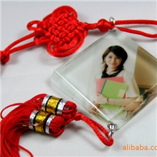 K9水晶白胚中国结水晶车挂水晶照片半成品水晶影像耗材批发