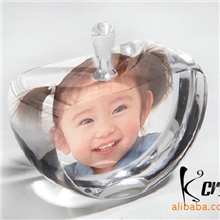 水晶苹果水晶影像白胚水晶照片水晶影像耗材影楼后期制作材料