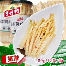 厂家批发直销出口日本风味芦笋罐头酸甜脆腌制玻璃瓶乡村树