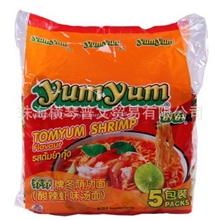 泰国进口养养牌泰式酸辣虾味汤面350g*6袋/箱方便面批发