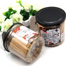 台湾优格布诺牛奶棒磨牙棒长条饼干黑糖味原味170g/罐
