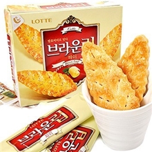 1409韩国进口食品批发韩国饼干乐天蜂蜜树叶饼干90g*16盒/箱
