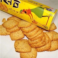 2401韩国进口食品批发好丽友高笑美饼干芝麻饼干80g*32盒/箱