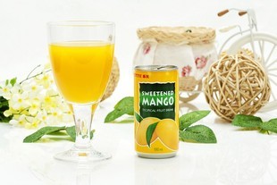 韩国进口饮料批发厂家乐天芒果汁180ml15瓶/箱