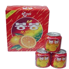 韩国原装进口饮料批发海太橙汁238mL*12每箱72罐