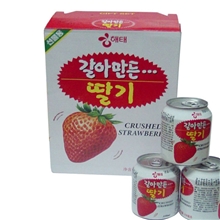 韩国海太饮料批发海太草莓汁238mL每箱72罐