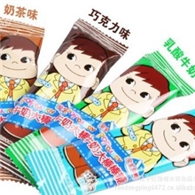 批发不二家系列大棒棒糖奶味/水果味28支280g价(整箱8盒)喜糖