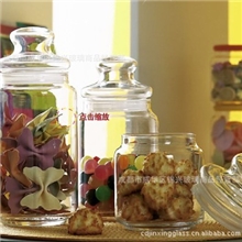 乐美雅圆舞曲罐晶质玻璃瓶储物罐/茶叶罐/密封罐糖缸