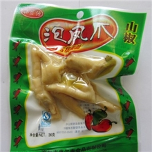 厂家直销休闲食品36g泡椒碎爪肉食品加工厂