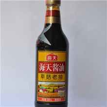 海天酱油草菇老抽500ml调味酱酱油