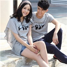 9200夏季情侣装纯色短袖T恤