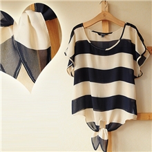 E1Y7361欧美大牌清新条纹系摆横条T）