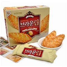 供应【聚友】韩国进口零食品乐天树叶饼干90克16盒/箱3.3kg