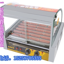 批发消闲小吃设备10管推拉门烤香肠机器烤肠机热狗机