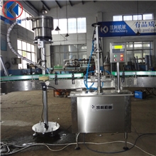 供应全自动气动直线式塑料盖旋盖机塑料桶旋盖机