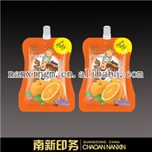 【供应】订做自立吸嘴袋外贸出口饮料包装袋150ml自立吸嘴袋