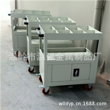 供应三层工具车零件车手推车双开门零件车