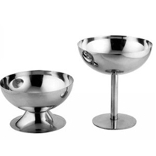厂家批发不锈钢雪糕杯高档冰淇淋杯子高脚杯酒吧红酒杯