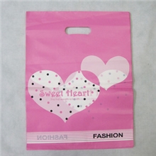 包装袋桃心10丝18*23塑料手提购物服装袋厂家现货批发饰品