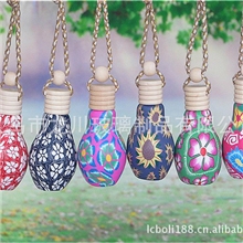 汽车挂件厂家软陶瓶香水瓶旅游纪念品