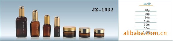 现货化妆品包装方形精油瓶电化铝滴头膏霜瓶