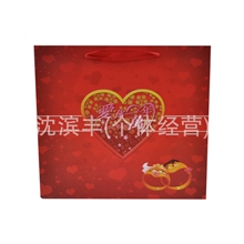 纸质喜糖袋婚庆回礼袋礼品袋工厂义乌礼品袋批发心形纸袋