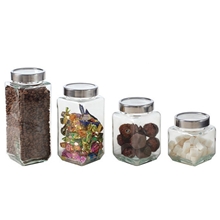 厨房用品玻璃瓶环保玻璃罐玻璃储物罐米桶收纳瓶视窗方形