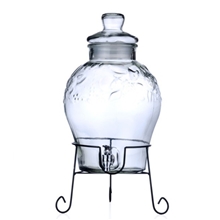 多功能发酵瓶果酒药酒泡菜坛带架子防摔玻璃酒瓶10L