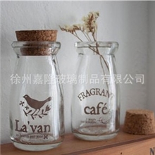 供应木塞玻璃瓶牛奶瓶布丁瓶布丁杯