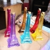 木塞玻璃瓶/软木塞漂流瓶/小号巴黎埃菲尔铁塔瓶/许愿瓶zakka杂货