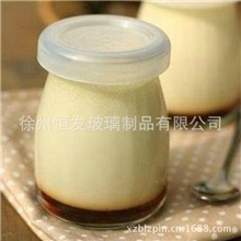 批发大量小布丁瓶酸奶瓶配盖子麻绳吊牌