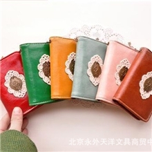 韩国文具批发复古蕾丝皮质多位卡包24位精装卡包2008143