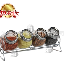 厂家生产供应玻璃调味瓶/宜家调料瓶/储物罐/密封罐/五件套/120ml