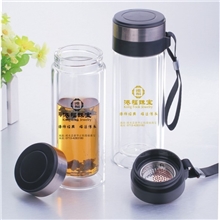双层真空玻璃杯广告礼品促销玻璃杯子福利纪念礼品玻璃杯子