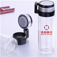 双层水晶玻璃杯子广告礼品促销杯子真空杯子纪念福利礼品杯