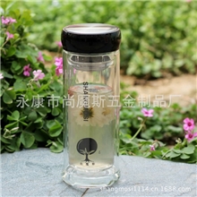 双层真空玻璃杯双层水晶玻璃杯子礼品广告杯子福利纪念礼品杯