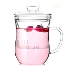 生产批发耐热玻璃茶具/三件杯/红茶杯/办公杯/花草茶杯/玻璃杯/茶