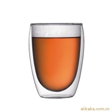 生产批发玻璃双层杯/双层杯/双层玻璃杯咖啡杯杯子茶杯360ML