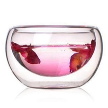 生产批发玻璃双层杯耐热双层玻璃杯玻璃口杯品杯双层杯50ML