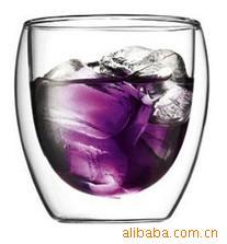 生产批发高硼硅玻璃双层杯/耐热玻璃茶具/bodum双层玻璃杯260ML