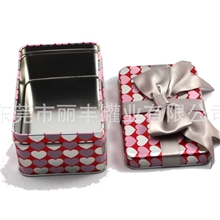 厂家供应彩带蝴蝶结礼品铁盒马口铁化妆品包装金属盒